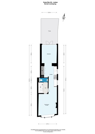Floorplan - Oude Rijn 86, 2312 HH Leiden